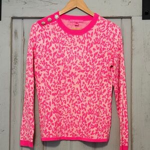 Lilly Pulitzer Pink Animal Print Sweater